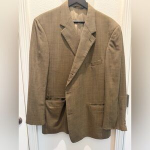 Brooks Brothers Houndstooth Blazer in Tan and Black